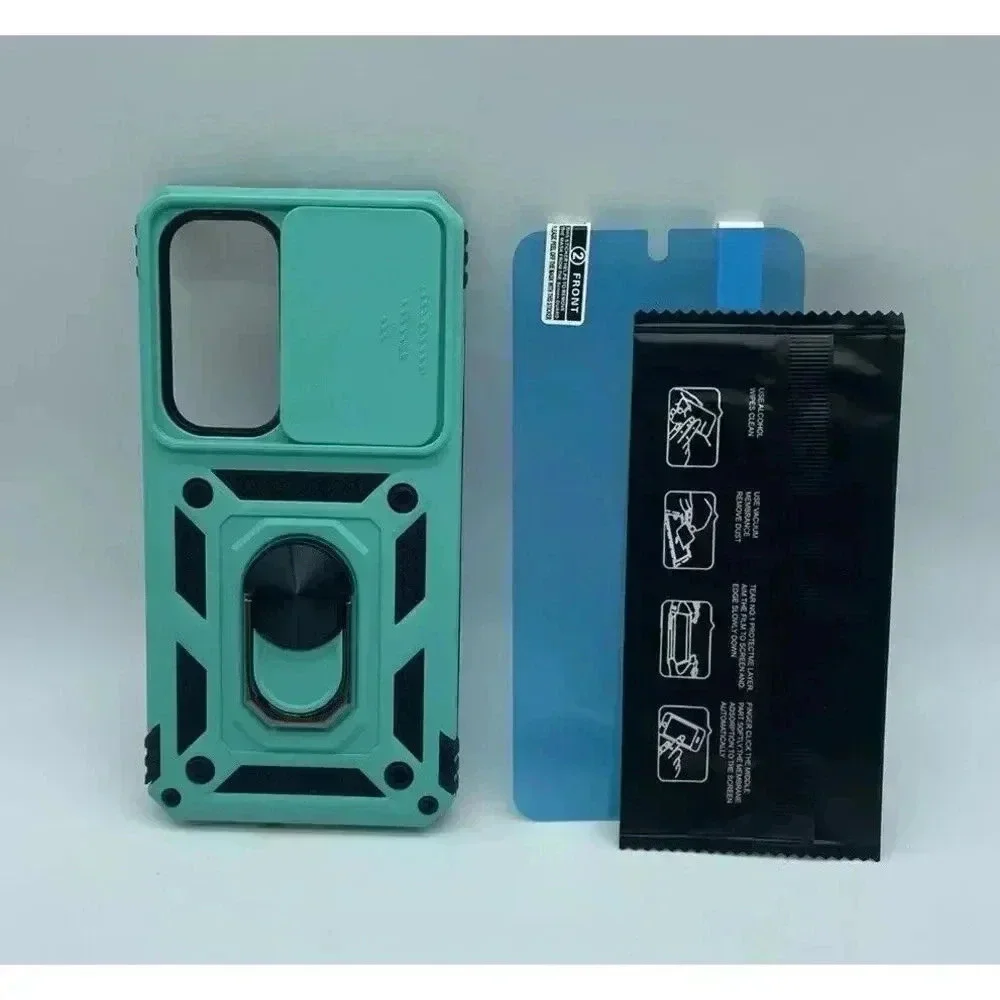 M MAIKEZI Ring Stand Case For Samsung Galaxy‎ S24 Screen Protector Camera Cover